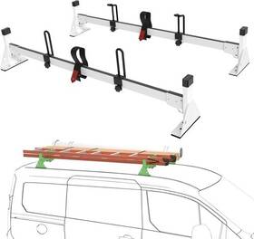 C2011v03 Suvwinner C2011v01/c2011v02/c2011v03 Cargo Van Roof Ladder Rack With Rear Roller For Ford Transit Connect 2014-on New C2011v03 Suvwinner C2011v01/c2011v02/c2011v03 Cargo Van Roof Ladder Rack With Rear Roller For Ford Transit Connect 2014-on New