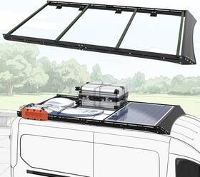 Suvc1563v06 Suvwinner Adjustable Camper Van Roof Rack With T-slot System Fit For Ford Transit 148 Inch Wb