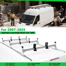 Suvc1832v01 Suvwinner 3 Crossbars Van Roof Ladder Racks For Sprinter Low/high 144 Inch