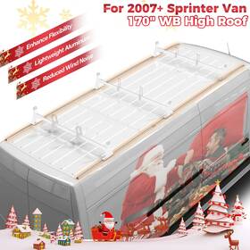 Suvc1915 Suvwinner Aluminum Roof Rack Side Rails With Rubber Seal For 2007-25 Sprinter 170 Inch Wb High