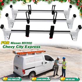Suvc1934 Suvwinner Fit Nissan Nv200/chevy City Express Steel Ladder Rack - 800 Lbs Rear Roller