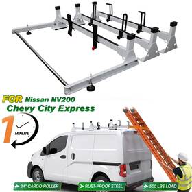 Suvc1934v02 Suvwinner 3bar Van Roof Rack For Nissan Nv200 Chevy City Express With Rear Roller Bar 800lbs