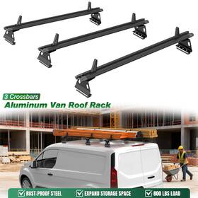Suvc1959v01 Suvwinner 53 Inch Aluminum Van Roof Rack With 3 Crossbars Universal Fit Cargo Trucks And Vans