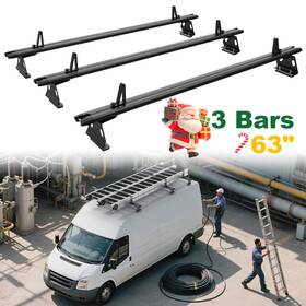 C1960v01 Suvwinner Suvc1960/c1960v01 2/ 3bars 63 Inch Van Roof Rack For Ford Transit Ram Promaster Nissan Nv Black