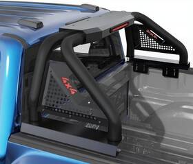 Syhvu 717979179834 Mid-size Truck Bed Roll Bar Black Steel Frame With Brake Light