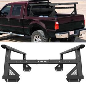 Ty-tzj01 Tenpo Adjustable 71.65 Inch Steel Black Truck Bed Rack For Full-size Pickup Trucks