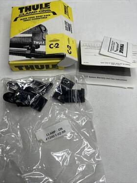 516-5002 Thule 091021000124 New Open Box Metal Clamp-on Two Piece Factory Cross Bar Mounts