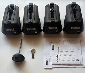 710410 Thule 091021314030 Evo Raised Roof Rail Adjustable Foot Pack For Cars Black