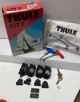 4034008.007 Thule New Old Stock Lock Kit 7 1991 Made In Sweden Roof Rack Aero 4