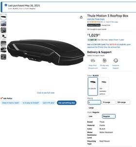 639750 Thule Motion 3 L Roof Box Latest Model Brand New In The