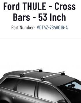 A7fcs-45053r-aa Thule 53 Inch Cross Bars 450r Rapid Aero Load Rb53 Kit Free Shipping