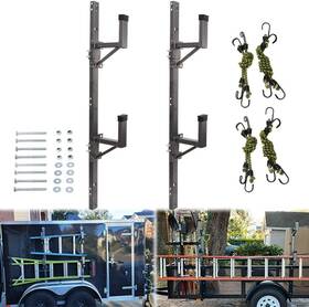 Ti-c63v04 Tiewards Adjustable Trailer Side Ladder Rack For Enclosed Trailers Exterior Wall Mount