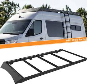 Mnc1563 Tixo Van Roof Ladder Rack For Ford Transit 148 Inch Low/medium/high With Wind Fairing