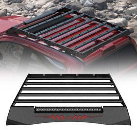 Tmy.f103 Tokmowin For Toyota Tacoma 2005-2023 Double Cab Roof Cargo Rack With 130w Led Light Bar