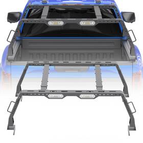 Tmy.h011 Tokmowin Adjustable 17.27-23.03 Inch High Truck Bed Rack Cargo Carrier With 2 Led Lights