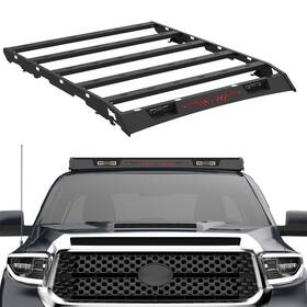 Tmy.t004 Tokmowin Black Steel Roof Rack Cargo Carrier With Led Light For Toyota Tundra 2014-2021