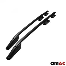 7535931b Top Roof Rack For Volkswagen Amarok 2011-2021 Side Rails Bars Black Aluminum Set