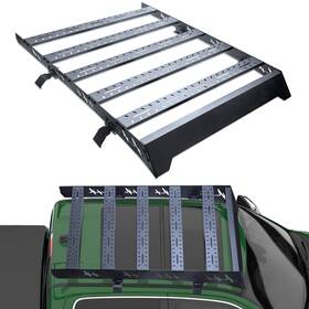 Rr-lp-sil202500cc-tl Topline Autopart Tlaps For 2020-2026 Silverado/sierra 2500 Crew Window Frame Roof Rack Basket Blk