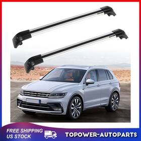 Topower To10661as606p For Vw Tiguan 10-18 Volkswagen Roof Rack Cross Bars Luggage Carrier Set