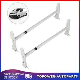 To10924at897p Topower Universal 2 Bars Van Ladder Rack Adjustable Steel Cross Bar Heavy Duty 500lb Wt