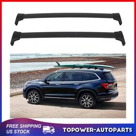 To11813at287p Topower For Honda Pilot 2016-2022 Roof Rack Cross Bars Black Aluminium