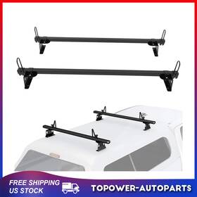 To17012at714p Topower 60 Inch Universal Van Top Roof Ladder Rack 2pcs Cross Bar Luggage Cargo Aluminum