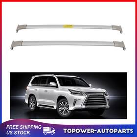 To17093at699p Topower Aluminum Roof Rack Cross Bar Carrier For 2016-2022 Lexus Lx570 Silver
