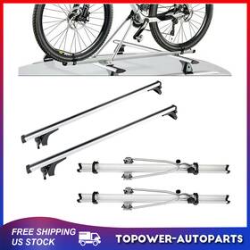 To83375at288p Topower Universal 50 Inch Roof Rack Cross Bar Adjustable Rail Bike Car Top Clamp Mount