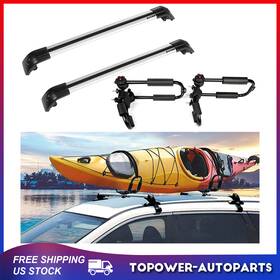 To83827at168p Topower For Vw Volkswagen Atlas 2018-2019 Silver Roof Rack Cross Bar With Lock Kayak
