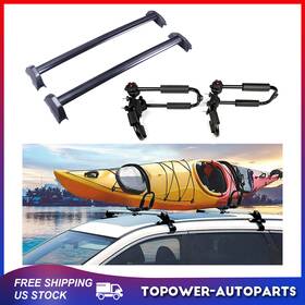 To83831at154p Topower Black Roof Rack Cross Bar Rooftop Kayak For 2002-2006 Honda Crv Cr-v Cargo