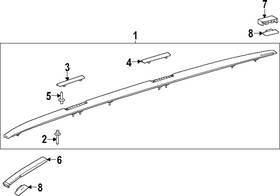 63470-0e241 Toyota Oem Genuine New Rack Assembly Roof Left-hand -
