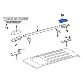 6349335030 Toyota Oe For 4runner 2010-2024 Rear Right Roof Rack Cover