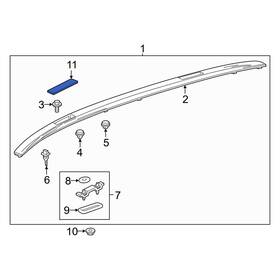 756340r010c3 Toyota Oe For Rav4 2019-2021 Rear Left Roof Rack Cover