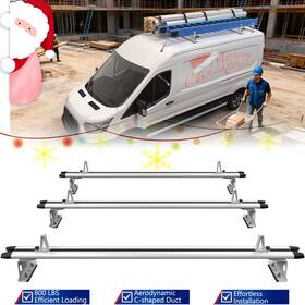Trac1958v01 Tralieve 3 Bars 63 Inch Van Roof Rack Fit For Ford Transit Ram Promaster Nissan Nv 800lbs