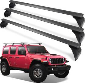 Mmr01700yc01hg00 Trumgeta 330lbs 3pcs Roof Racks For 2007-2026 Jeep Wrangler Jk Jl Gladiator Jt 2&4 Door