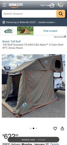 Ts-anx-cs2 Tuff Stuff Alpha Ii Clam Shell Rtt Annex Room Olive
