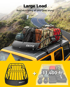 Mn166316 Universal Roof Rack Luggage Hold Cargo Car Top Carrier Basket Suv Truck 63 X 50inch