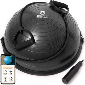 Urbnfit 653829997015 Half Balance Ball With Resistance Bands Pump And Exercise Guide