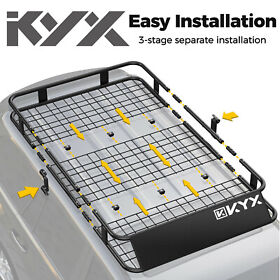 Jin178289 Usa Universal Suv Jeep Car Top Roof Rack Cargo Basket Luggage Carrier Holder Kyx