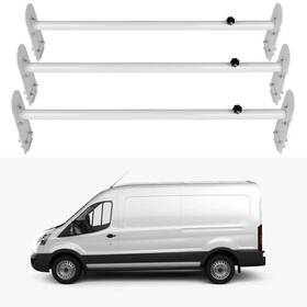 10034137 Usdealsparts 3pcs Roof Ladder Racks Bar Fits Car Top Carrier Van Heavy Duty Steel White Set