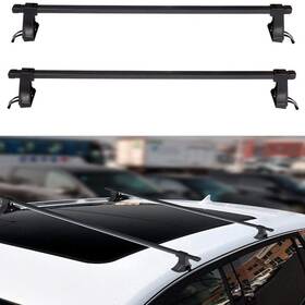 10034141 Usdealsparts 2x Luggage Rials Side Bars Rack Roof For Suv And Truck 48 Inch Universal Aluminum