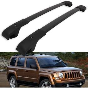 10098754 Usdealsparts 2pcs Top Roof Rack Rial For 2007-2017 Jeep Patriot Black Cross Bars Carrier