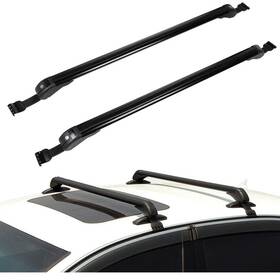 91608208udcs Usdealsparts 2pcs Rubber Roof Rack Cross Rail Bar Cargo For 43.3 Inch Universal Black Cool Style