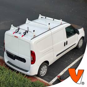 H1348w Vantech H1 3-bar Steel Rack System Ram Promaster City 2015-2022 All Trims White