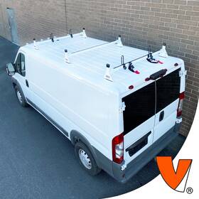 2013-current Vantech H1353w H1 3-bar Aluminum Rack System Ram Promaster All Trims White