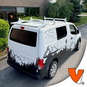 H1603wr Vantech H1 3-bar Steel Rack System With Roller Nissan Nv200 2013-2021 All Trims White