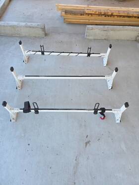 H3023w Vantech H1 3-bar Aluminum Rack System Chevy Express -white Trim