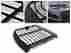 Vc-rr-012 Gsp Black Roof Rack Rail Steel Basket Cargo Bag Utility Gear Kit W Air Deflecto