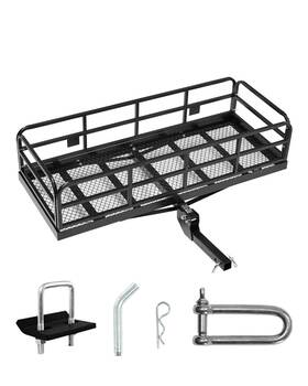 Vevor 840349958828 Hitch Cargo Carrier 500lb Capacity Folding 60 X 24 14 Steel Rack 60x24x14
