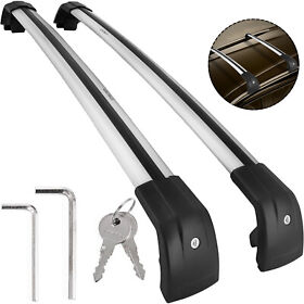 Vevor For Audi Q7 2006-2017 Top Roof Rack Baggage Rail Cross Bar 2pcs Lockable
